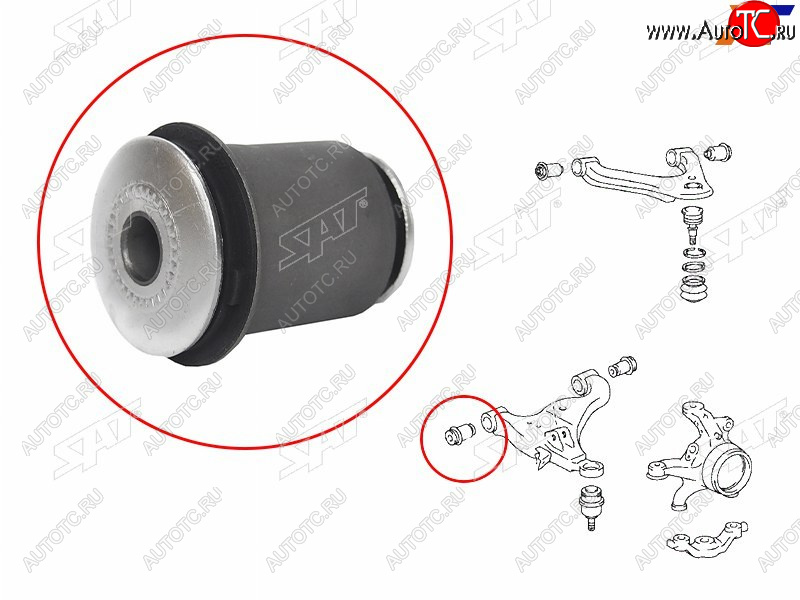 699 р. Сайлентблок Toyota Hilux Pick Up 04-20  Land Cruiser Prado (J120) 02-09  FJ Cruiser 05-18  Fortun SAT ST-48654-0K040  с доставкой в г. Пермь