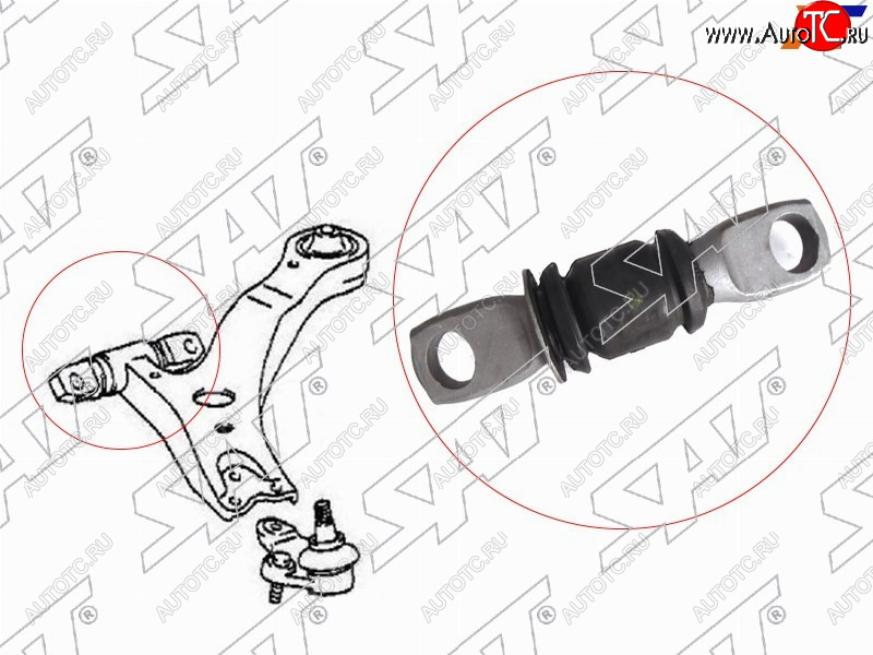 539 р. Сайлентблок передний переднего нижнего рычага TOYOTA HIGHLANDERKLUGERLEXUS RX270350450H 07- SAT ST-48654-33050  с доставкой в г. Пермь