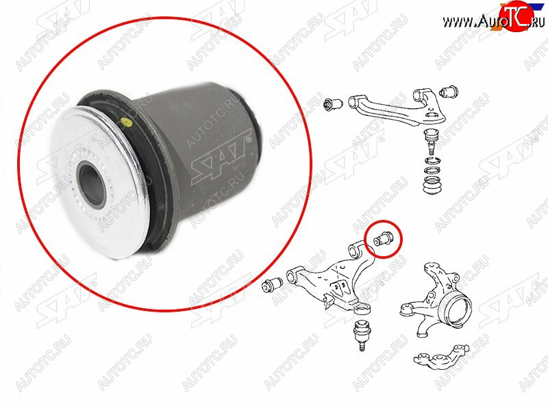 459 р. Сайлентблок Toyota Hilux Pick Up 04-20  Land Cruiser Prado (J120) 02-09  Noah 01-07  Voxy 01-07 SAT ST-48655-0K010  с доставкой в г. Пермь
