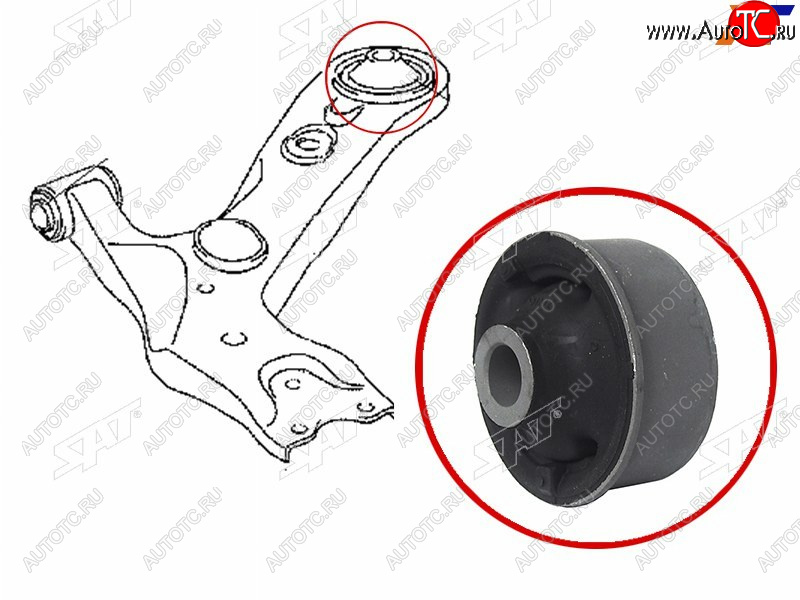 579 р. Сайлентблок Chery Tiggo T11 05-16  Mitsubishi ASX 10-20  Lancer 02-17  Outlander 02-22  Toyota A SAT ST-48655-02080  с доставкой в г. Пермь