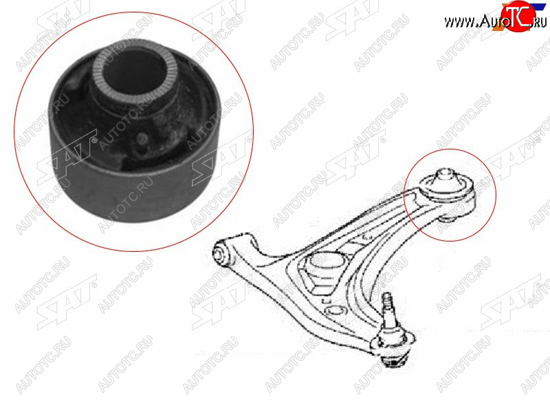 419 р. Сайлентблок Toyota Corolla Fielder (E160) 12-  Probox 14-  Ractis 05-16  Vitz 05-10  Scion xD 07 SAT ST-48655-0D080  с доставкой в г. Пермь