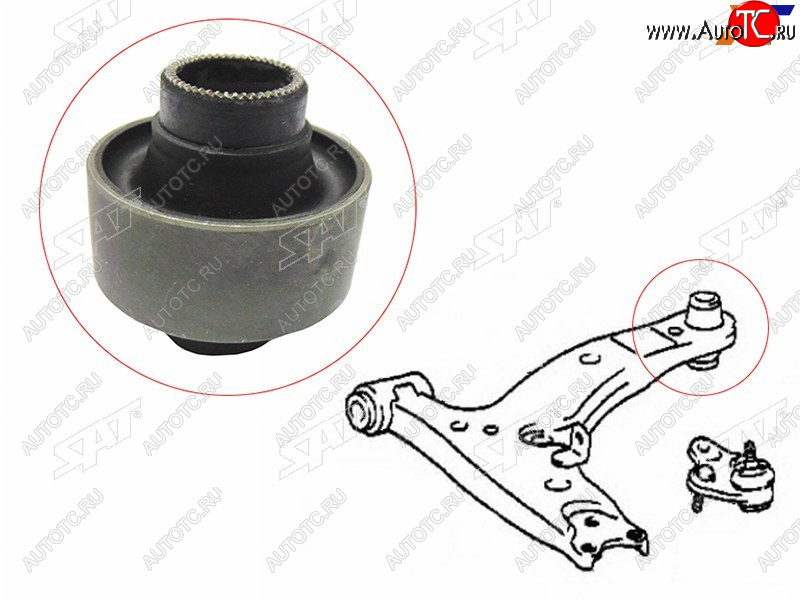 459 р. Сайлентблок RR (вертик) переднего нижнего рычага TOYOTA COROLLASPRINTER 91-02 4WD SAT ST-48655-12130  с доставкой в г. Пермь