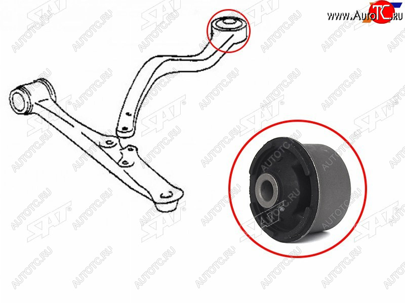 489 р. Сайлентблок Lexus GS 97-04  Toyota Aristo 97-04 SAT ST-48655-30170  с доставкой в г. Пермь