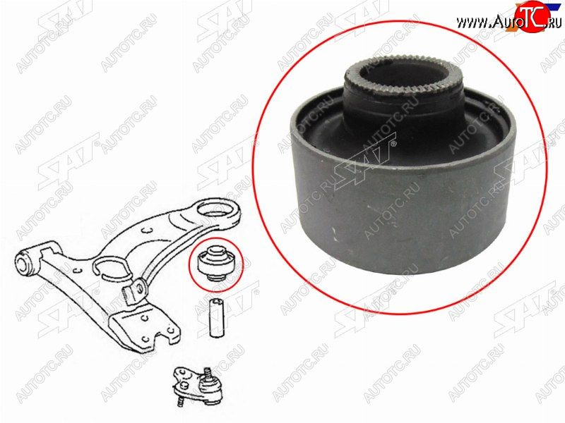 379 р. Сайлентблок Toyota Gaia 98-04  Ipsum (SXM10) 96-01  Nadia 98-03 (Снизу Перед) SAT ST-48655-44010  с доставкой в г. Пермь