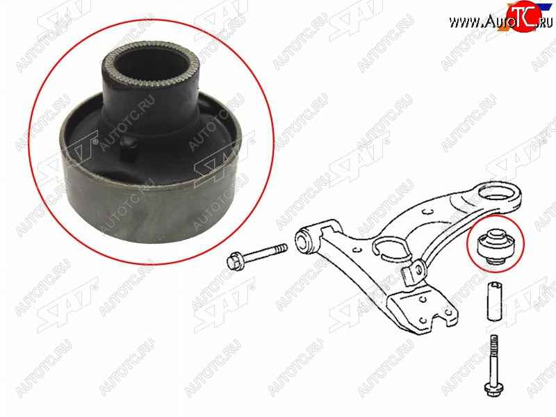 429 р. Сайлентблок Toyota Caldina (T190,T210) 92-02  Carina (T190,T210) 92-01  Corona (T190) 92-96  Coro SAT ST-48655-20260  с доставкой в г. Пермь