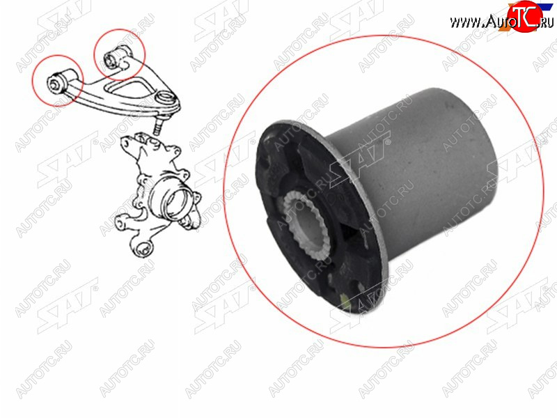 399 р. Сайлентблок заднего  верхнего рычага TOYOTA MARK 2CHASERCRESTA GX100 1996-2001                     SAT ST-48702-30090  с доставкой в г. Пермь