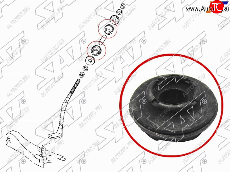 299 р. Сайлентблок рычага передней подвески FR-FL SAT Toyota Hiace H200 минивэн (Япония) 2-ой рестайлинг (2010-2013)  с доставкой в г. Пермь