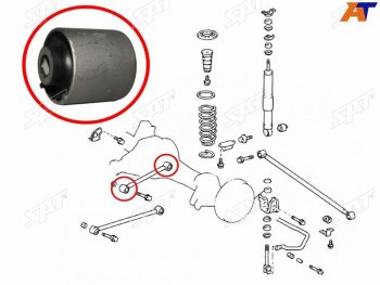 399 р. Сайлентблок Toyota Land Cruiser (J100) 98-07  Lexus LX 98-07  Toyota Land Cruiser Cygnus 98-07 SAT ST-48702-60090  с доставкой в г. Пермь. Увеличить фотографию 1