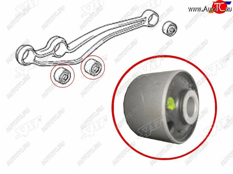 479 р. Сайлентблок Nissan Patrol 87-10  Toyota Land Cruiser (J100,J80) 80-  Land Cruiser Prado (J70) 87-9 SAT ST-48702-60050  с доставкой в г. Пермь