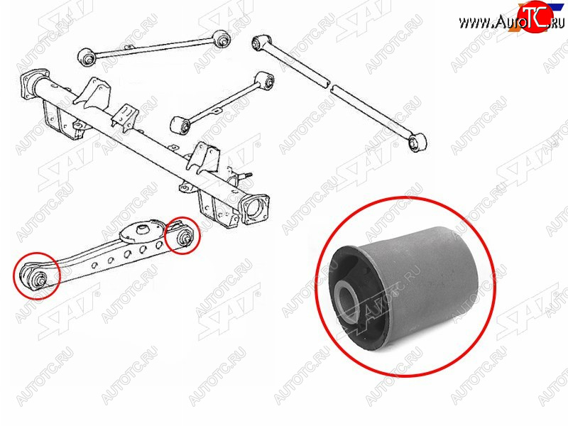 299 р. Сайлентблок Toyota Probox 02- SAT ST-48704-52010  с доставкой в г. Пермь