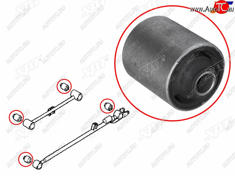 779 р. Сайлентблок нижнего RR продольного рычага TOYOTA RUSH 2006-2013 SAT ST-48704-B4010  с доставкой в г. Пермь