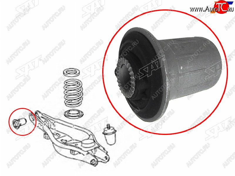 349 р. Сайлентблок Toyota Avensis (T270) 08-18  Corolla (E150) 06-13  RAV4 (XA30,XA40) 05-19  Lexus NX 1 SAT ST-48704-42050  с доставкой в г. Пермь