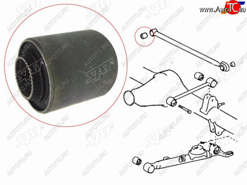 359 р. Сайлентблок задней поперечной тяги TOYOTA HIACEREGIUSLITETOWNACENOAHLUCIDAESTIMA EMINA 89-06 SAT ST-48706-28010  с доставкой в г. Пермь