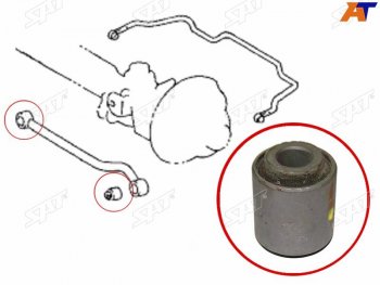 399 р. Сайлентблок Toyota Land Cruiser (J100,J80) 89-07  Land Cruiser Prado (J70) 87-96  Highlander 07-13 SAT ST-48706-60030  с доставкой в г. Пермь. Увеличить фотографию 1