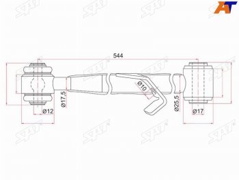 1 779 р. Тяга поперечная задней подвески нижняя TOYOTA RAV4 00-05CHERY TIGGO 06- RH SAT ST-48720-42020  с доставкой в г. Пермь. Увеличить фотографию 1