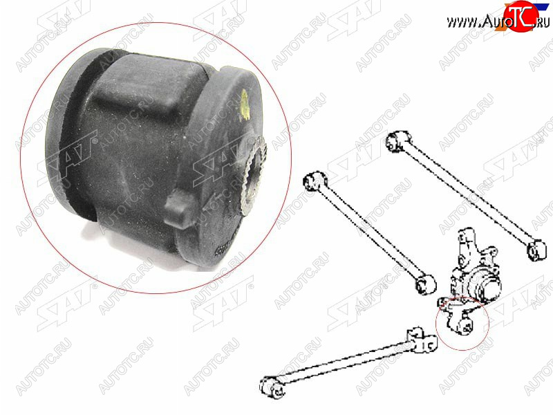 273 р. Сайлентблок Toyota Caldina (T190,T210) 92-02  Camry (XV20,XV30,XV40,XV50) 96-21  Corolla (E90,E100 SAT ST-48725-03010  с доставкой в г. Пермь