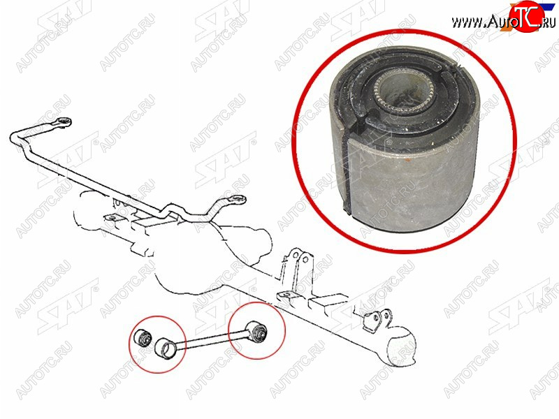 559 р. Сайлентблок Toyota 4Runner 89-95  Hilux Surf 89-95 (Перед) SAT ST-48725-35010  с доставкой в г. Пермь