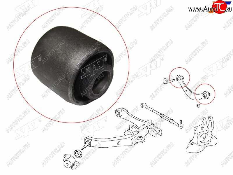 212 р. Сайлентблок Toyota Avensis (T250,T270) 03-18  Caldina (T240) 02-07  Corolla (E150,E180,E120) 00-19 SAT ST-48770-21011B  с доставкой в г. Пермь
