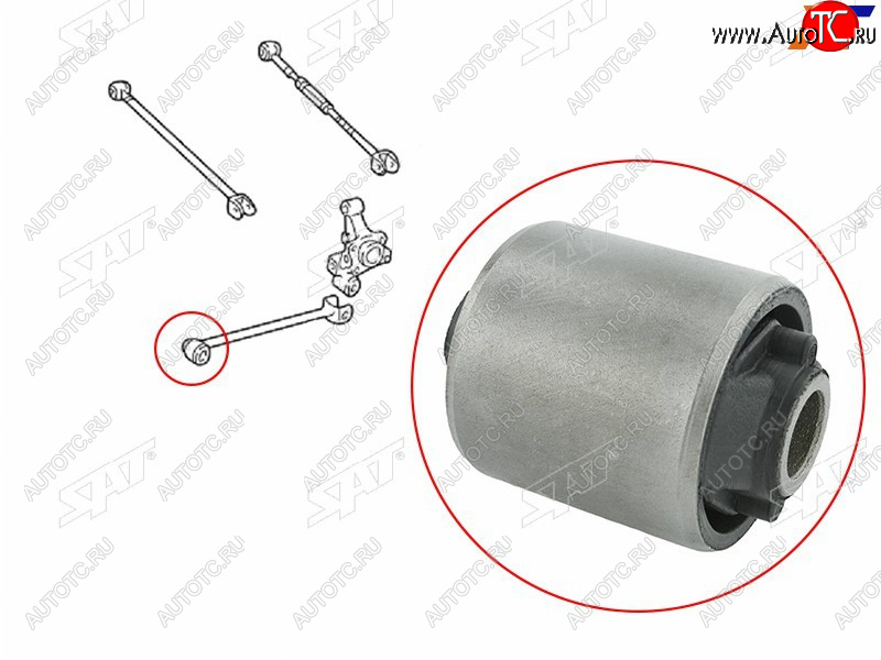 439 р. Сайлентблок Toyota Camry (XV20,XV30,XV40,XV50) 96-21  Harrier (XU10,XU30) 97-13  Lexus ES 96-06  SAT ST-48780-48030B  с доставкой в г. Пермь