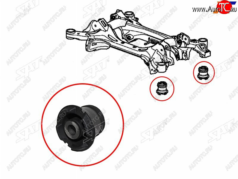 649 р. Сайлентблок Honda Accord 08-20  Acura TSX 08-14  Honda Crosstour 09-16  Inspire 07-12 SAT ST-50360-TA0-A01  с доставкой в г. Пермь