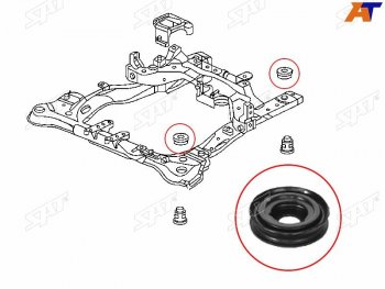 152 р. Сайлентблок подрамника верхний HONDA ACCORD 02-08ODYSSEY 03-13INSPARI 03-07ACURA TSX 04-08        SAT ST-50261-SDA-A02  с доставкой в г. Пермь. Увеличить фотографию 1