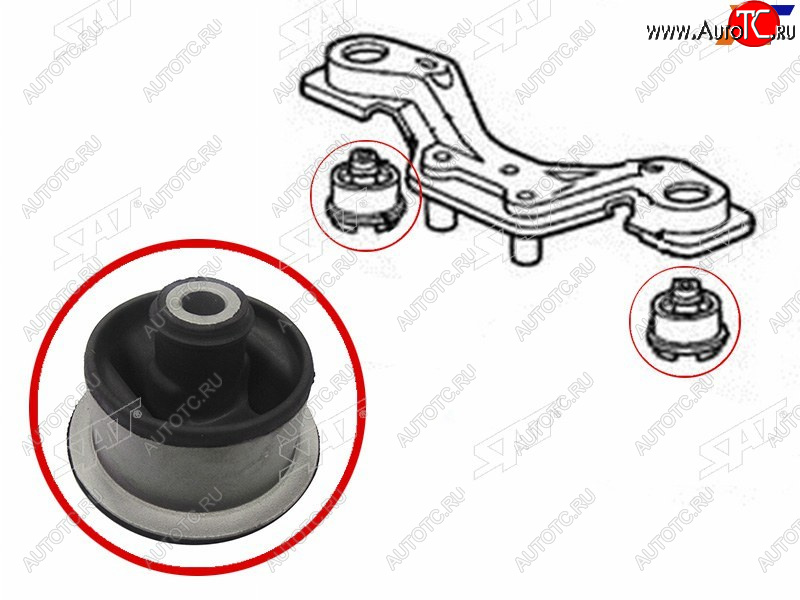 539 р. Сайлентблок Honda Civic 87-06  Civic Ferio 91-05  CR-V 95-12  Fit 01-13 SAT ST-50711-S9A-000  с доставкой в г. Пермь