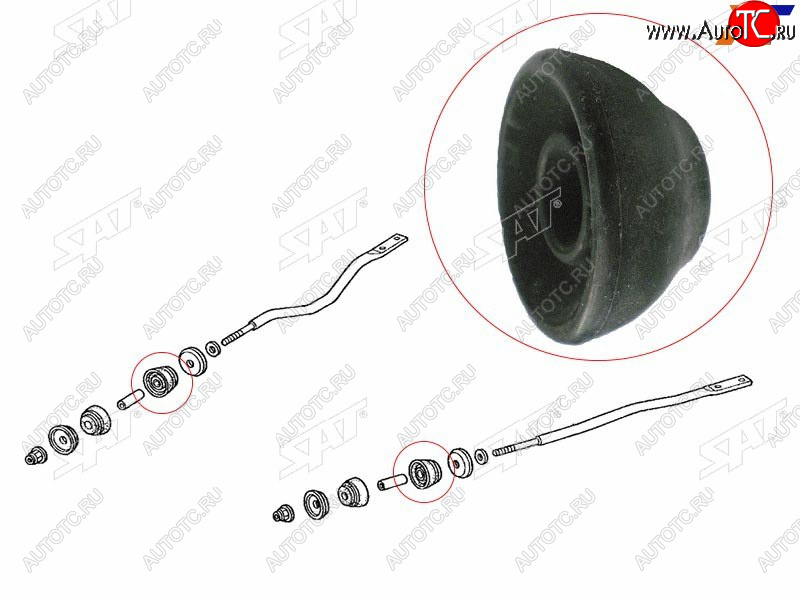 204 р. Сайлентблок Honda Accord 93-03  Odyssey 98-04  Avancier 99-03  Inspire 98-03 (Перед) SAT ST-51381-S84-A01  с доставкой в г. Пермь