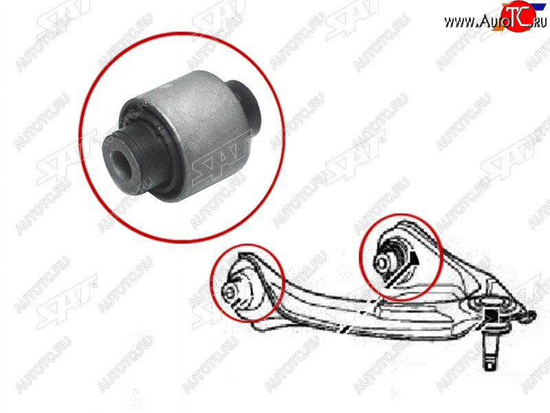 349 р. Сайлентблок Honda Accord 02-13  Odyssey 03-13  Inspire 03-07  Legend 04-12 SAT ST-51450-SDA-A01B  с доставкой в г. Пермь