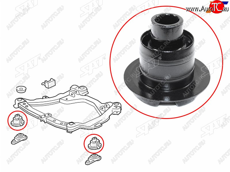 799 р. Сайлентблок Toyota Camry (XV40,XV50) 06-21  Lexus ES 06-18  Toyota Avalon 04-15  Camry UAEUSA 06 SAT ST-52211-33090  с доставкой в г. Пермь