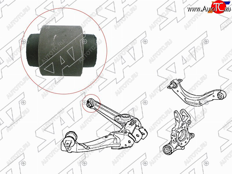 299 р. Сайлентблок Honda Civic 00-12  Civic Ferio 00-05  CR-V 01-06  Odyssey 01-10 (Снизу Зад) SAT ST-52364-S5A-004  с доставкой в г. Пермь