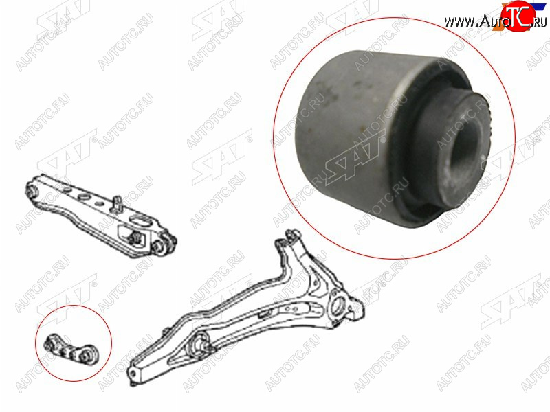 211 р. Сайлентблок Honda Civic 87-00  Civic Ferio 91-00  CR-V 95-01  Ballade 83-87 (Зад) SAT ST-52343-SH3-004  с доставкой в г. Пермь