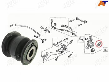 419 р. Сайлентблок Honda Civic 00-06  Civic Ferio 00-05  CR-V 01-06  Stream 00-06  Mazda 3 13-19  6 12 SAT ST-52366-S5A-024  с доставкой в г. Пермь. Увеличить фотографию 1