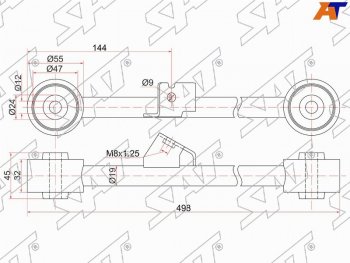 1 999 р. Тяга задняя продольная нижняя HONDA HR-V LH SAT ST-52380-S2H-000  с доставкой в г. Пермь. Увеличить фотографию 1