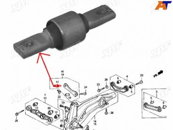 339 р. Сайлентблок Honda Civic 87-95  Civic Ferio 91-95  Domani 92-96  Integra 89-00 (Зад) SAT ST-52393-SR3-004  с доставкой в г. Пермь. Увеличить фотографию 1