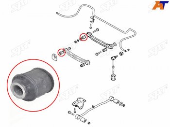184 р. Сайлентблок заднего поперечного рычага (ТАГАЗ) HYUNDAI ACCENT 99-12                                  SAT ST-52773-25000  с доставкой в г. Пермь. Увеличить фотографию 1