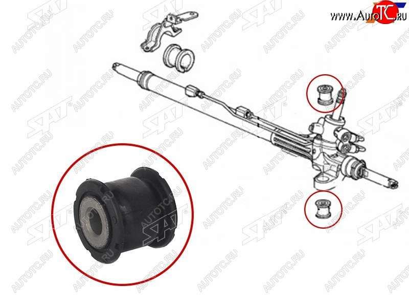 221 р. Втулка рулевой рейки Honda Accord 02-08  Odyssey 98-04  Stepwgn 01-05  Acura MDX 00-06  TSX 03-0 SAT ST-53685-SDA-A01B  с доставкой в г. Пермь