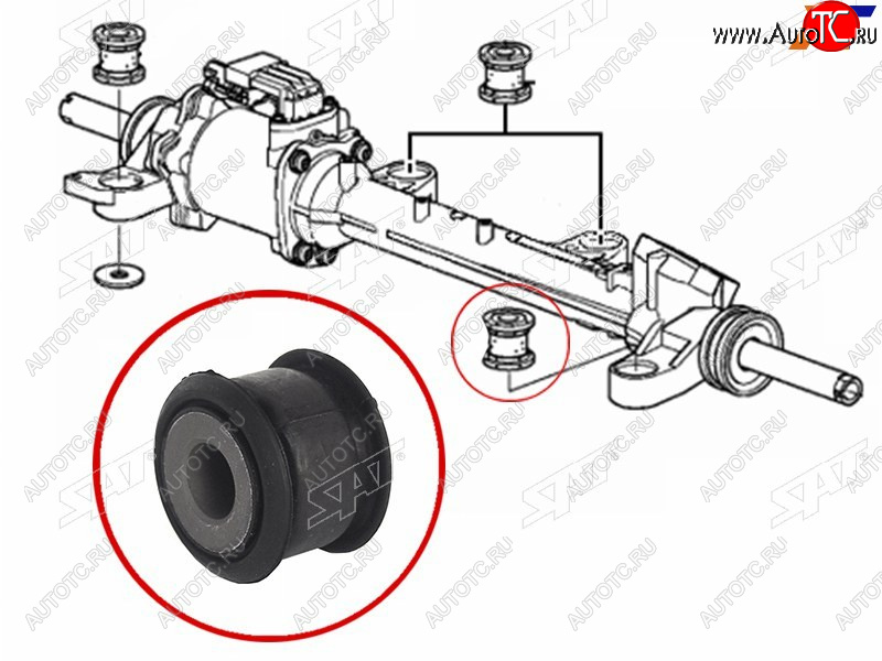 195 р. Втулка рулевой рейки Honda Accord 08-13 SAT ST-53685-TL0-G01B  с доставкой в г. Пермь