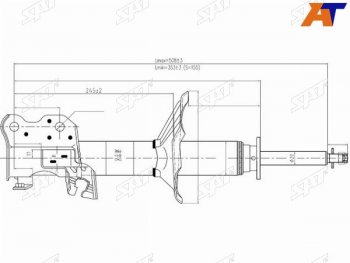 Стойка передняя RH SAT Nissan Almera ( N15,  N16,  G15) - Sunny ( N14,  B15,  N16,  N17)