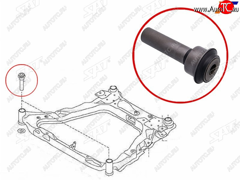 739 р. Сайлентблок Nissan Juke 10-20  Qashqai 06-13  X-Trail 07-15  Dualis 07-14  Renault Koleos 08-16 SAT ST-54466-JD000  с доставкой в г. Пермь