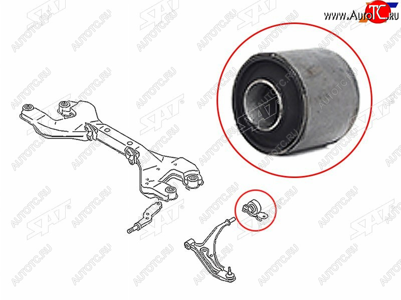 539 р. Сайлентблок переднего рычага задний  NISSAN PRIMERABLUEBERD 96-01 SAT ST-54500-01E05B  с доставкой в г. Пермь