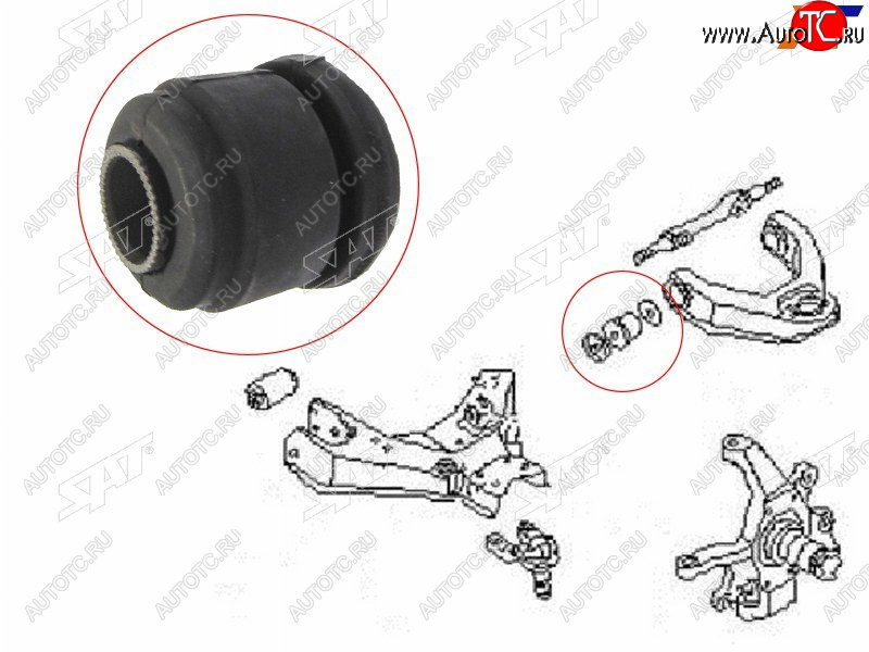 219 р. Сайлентблок Nissan Terrano 86-96  Caravan 86-01  Datsun 85-96  Terrano II 93-99 (Сверху) SAT ST-54506-B9500  с доставкой в г. Пермь