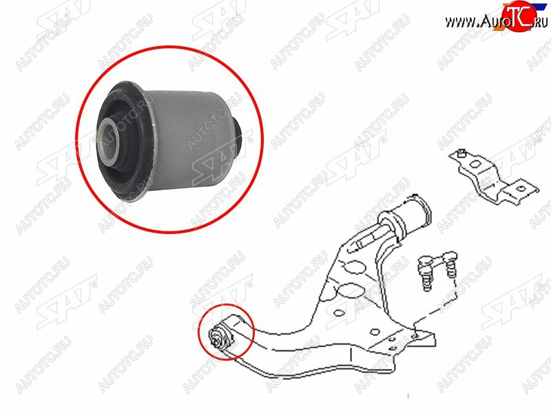 399 р. Сайлентблок Nissan Pathfinder 95-04  Terrano 95-02  Infiniti QX4 96-03  Nissan Elgrand 97-02 SAT ST-54560-0W000  с доставкой в г. Пермь