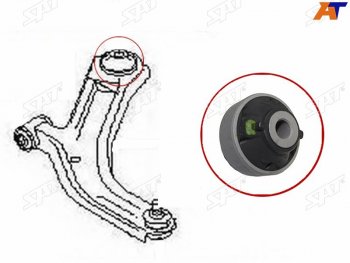 389 р. Сайлентблок Nissan AD 06-16  Juke 10-20  Leaf 09-17  March 02-10  Infiniti JX35 12-14  QX60 14- SAT ST-54570-ED50A  с доставкой в г. Пермь. Увеличить фотографию 1