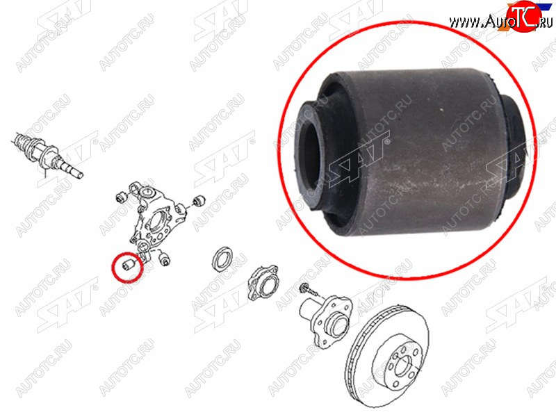 252 р. Сайлентблок Nissan Teana 08-14  Infiniti M35 04-08  M45 07-10  Nissan Altima 06-18  Fuga 04-07  SAT ST-55152-7Y000  с доставкой в г. Пермь