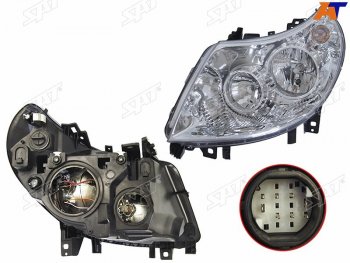 9 399 р. Фара левая (с электрокорректором, 8 контактов, белый разъем) SAT Peugeot Boxer 250 (2006-2014)  с доставкой в г. Пермь. Увеличить фотографию 2