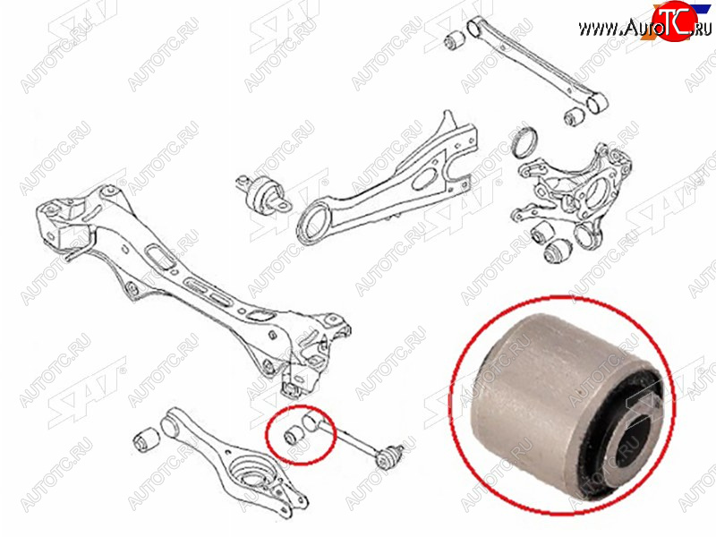 225 р. Сайлентблок заднего поперечного рычага с шаровой HYUNDAI IX35TUCSONKIA SPORTAGE 10- SAT ST-55256-1H000  с доставкой в г. Пермь