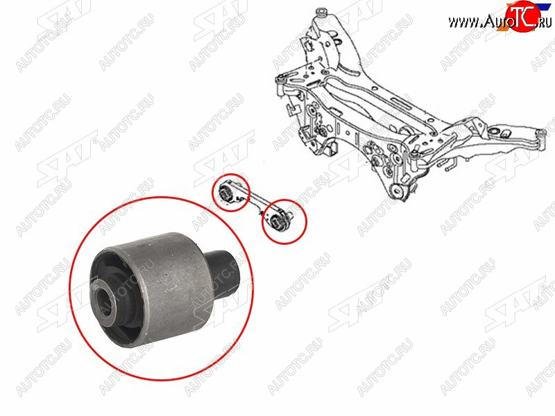 639 р. Сайлентблок Nissan Qashqai 06-22  X-Trail 13-22  Renault Kaptur 16-20  Nissan Dualis 07-14  Qash SAT ST-55419-JD60C  с доставкой в г. Пермь