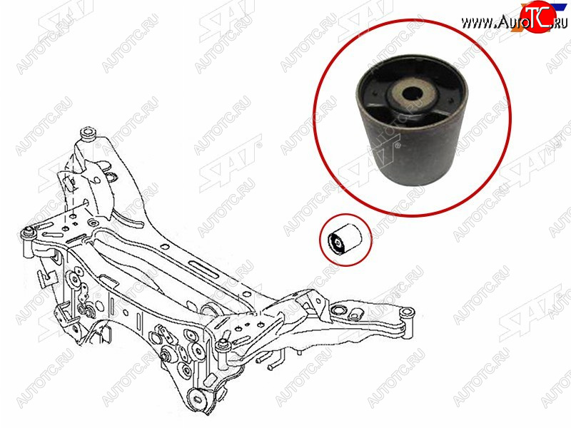 629 р. Сайлентблок Nissan Qashqai 06-22  X-Trail 07-22  Dualis 07-14  Qashqai+2 08-14 SAT ST-55476-JD600  с доставкой в г. Пермь