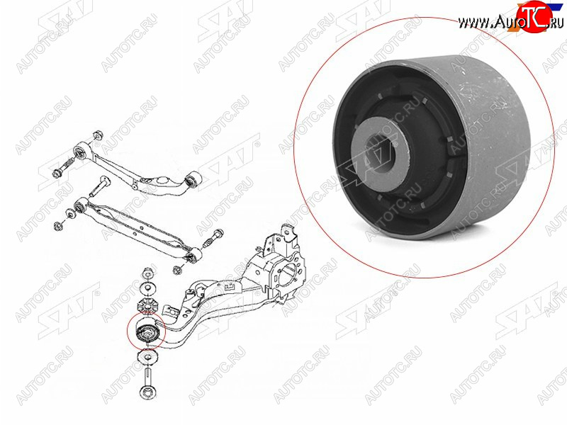 799 р. Сайлентблок Nissan Qashqai 06-22  X-Trail 07-22  Dualis 07-14  Qashqai+2 08-14 SAT ST-55501-JD00A  с доставкой в г. Пермь