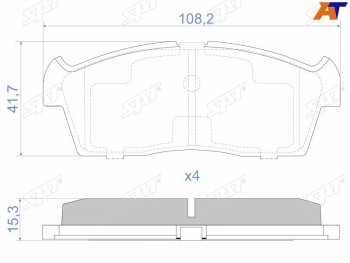 849 р. Колодки тормозные передние FR-FL SAT Suzuki Aerio RA21S, RC51S седан дорестайлинг (2001-2003)  с доставкой в г. Пермь. Увеличить фотографию 2